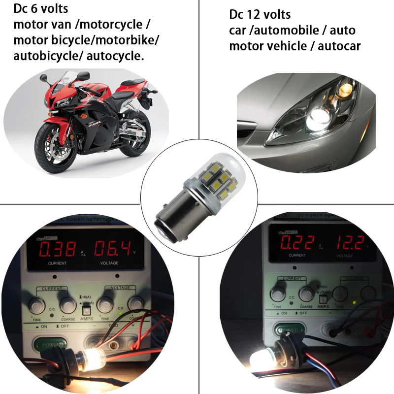 Bay15d p21 5 Вт 1157 6V 12 V СИД Стеклянная лампочка супер 3 Вт Автомобильные стоп-сигналы противотуманных фар, задних фонарей, фонарей указателей повтора сигнала светильник для детей от 6 до 12 лет V Вольт энергосберегающие лампы
