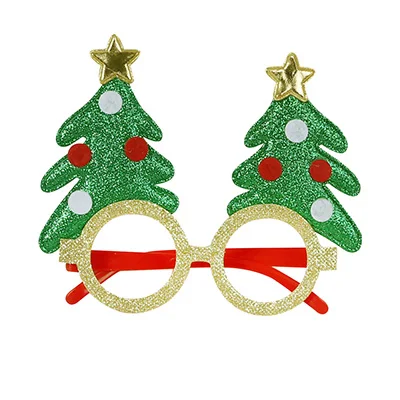 green tree Рождественские украшения для взрослых и детей, праздничные игрушки Санта снеговик, рога, очки, праздничное украшение - Цвет: green tree