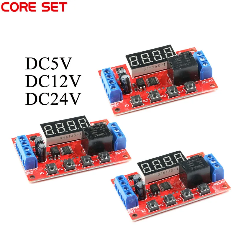 10A DC 5V 12V 24V Регулируемый Модуль реле задержки времени светодиодный цифровой