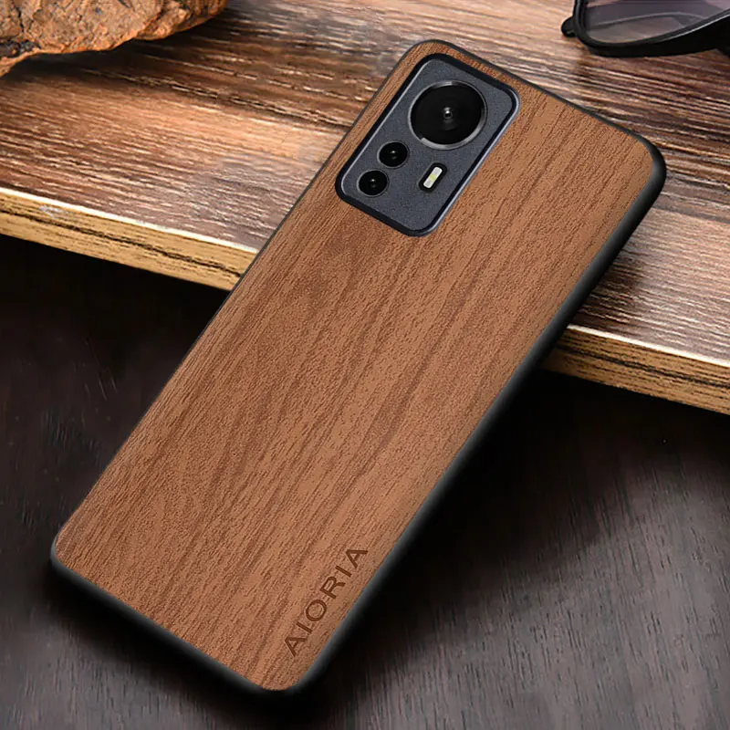 

Чехол для Xiaomi 12 Pro Ultra 12X, модный простой уникальный дизайн, легкий Чехол из искусственной кожи с деревянным узором