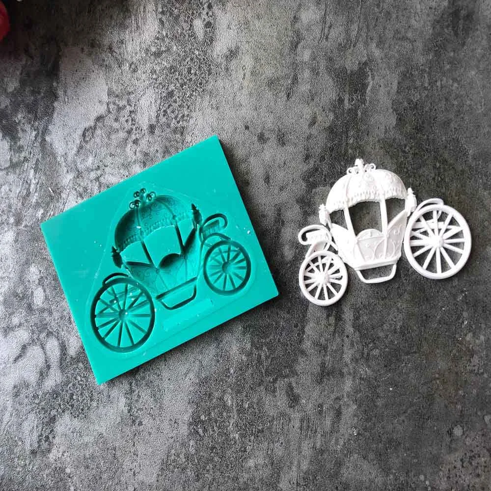Aouke Carriage Modeling Silicone Mold Kitchen Cake Baking Decoration DIY Epoxy Resin Clay Plaster Crafts | Дом и сад
