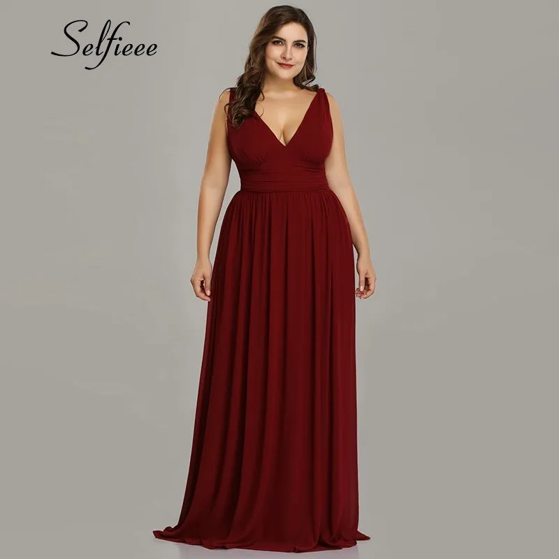 Платье размера плюс вечерние платья 2020 Новое Элегантное ТРАПЕЦИЕВИДНОЕ ПЛАТЬЕ С