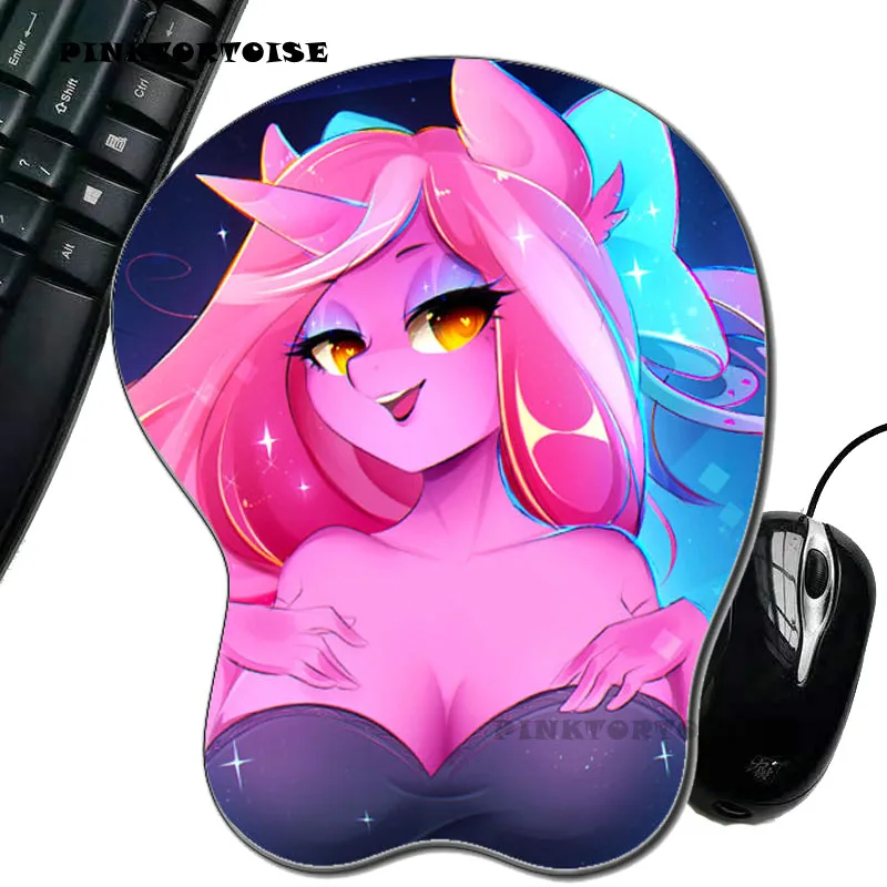 PINKTORTOISE New Arrival Creative 3D elegant dog Anime Sexy Chest Silicone Mouse Pad Wrist Rest Support Laptop mice pad playmat PINKTORTOISE New Arrival Creative 3D elegant dog Anime Sexy Chest Silicone Mouse Pad Wrist Rest Support Laptop mice pad playmat
