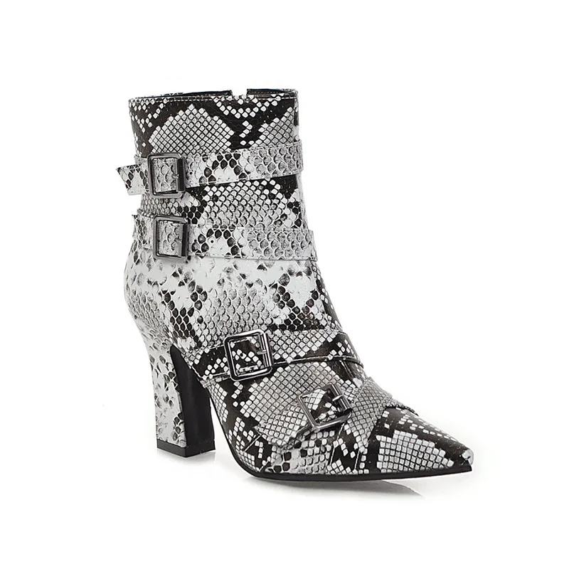 Женские ботильоны с острым носком YMECHIC Осень зима 2019 Дамская обувь на высоком