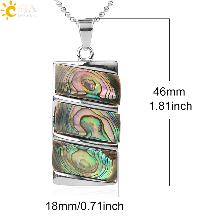 Женское и мужское ожерелье CSJA природное разноцветное искусственное