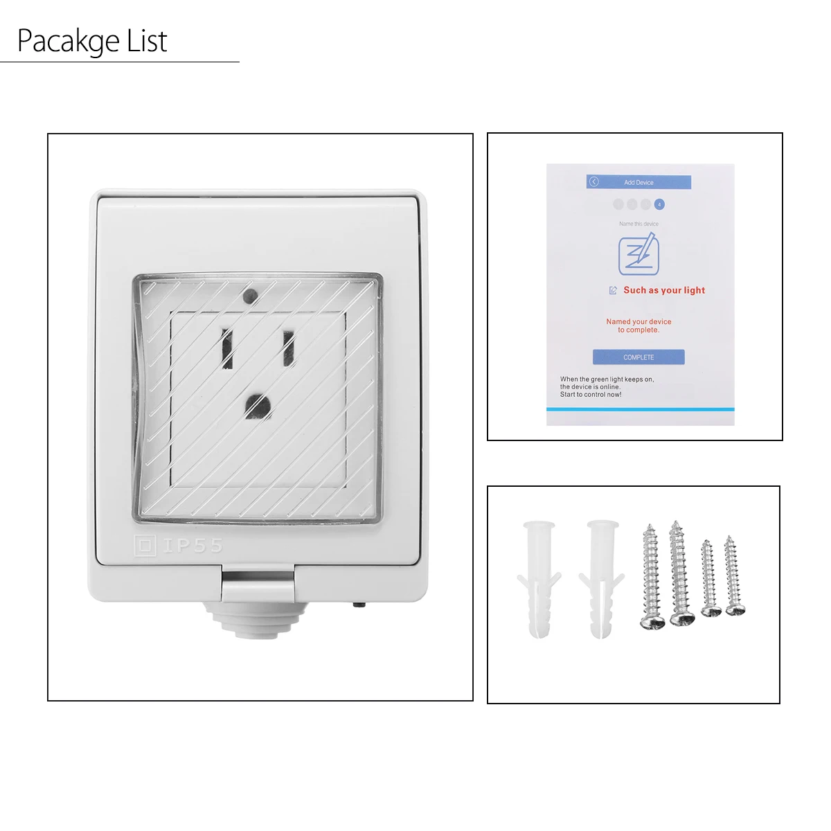 Водонепроницаемый смарт WiFi розетка работает для Alexa Google домашний пульт