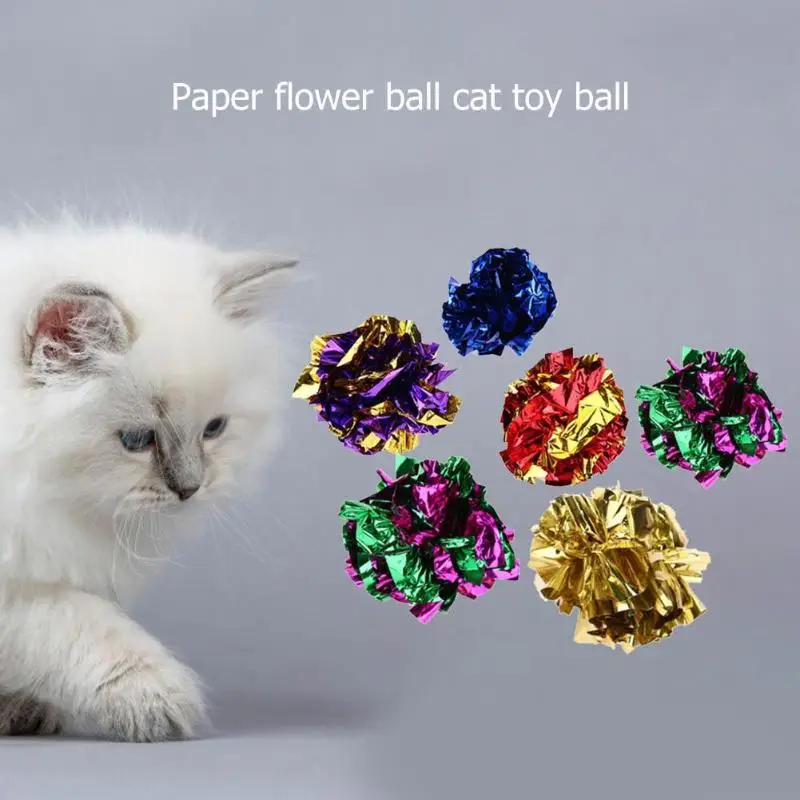 1 шт. красочное кольцо бумажная звуковая игрушка Блестящий мячик многоцветный