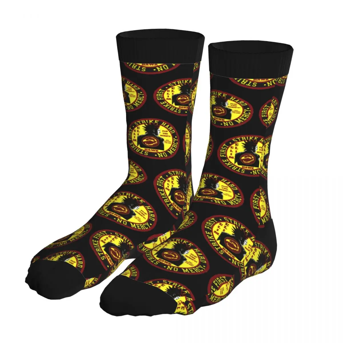 

For Men Hawk Cobra Kai Socks 90% Polyester Clothes Vintage Thick Karate Kid Miyagi-Do Movie Middle Tube Socks Gift Socks