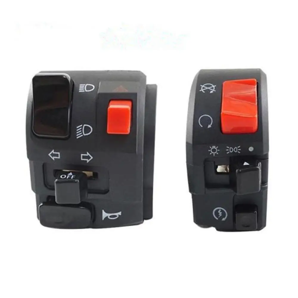 

2PCS / Set 12V 22mm Universal Motorcycle Light Button Handlebar Controller Combination Switch