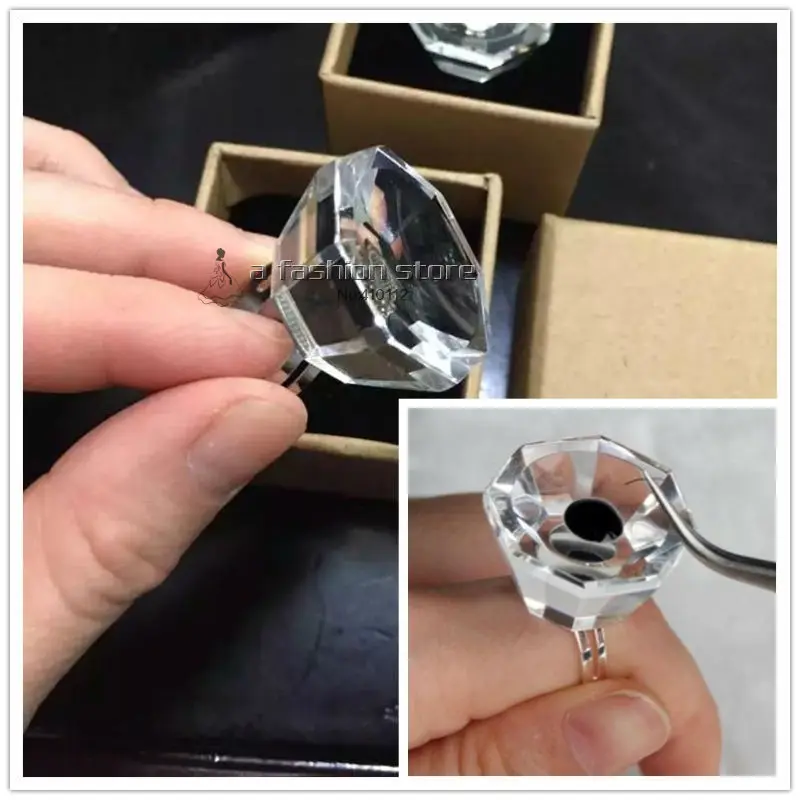 

Transparent Crystal Disposable Tattoo Ink Ring For Eyebrow Permanent Makeup Tattoo Ink Holders Tattoo Supplies Container