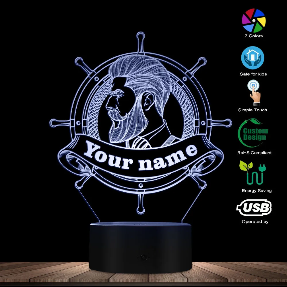 Навигасветильник старинная фотолампа с 3D оптической иллюзией украшение для