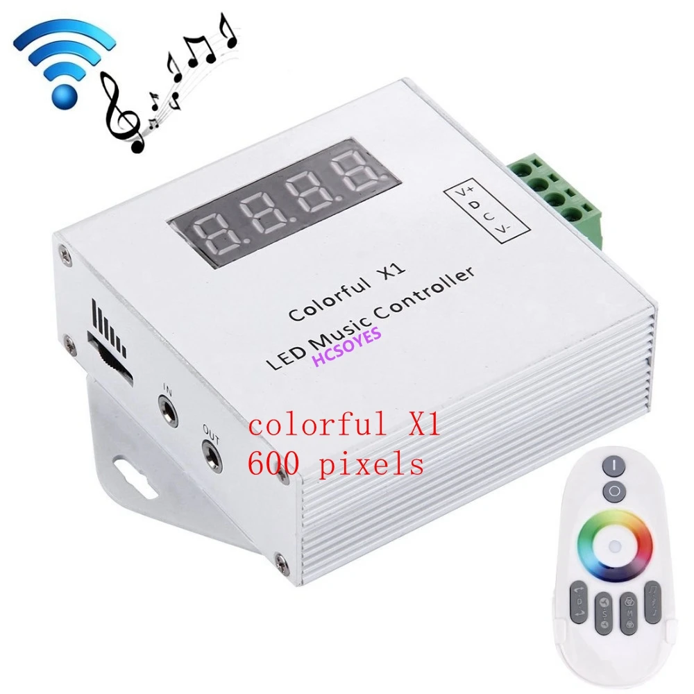 Цветной музыкальный контроллер X1 X2 DC5V 12V 24V WS2812 WS2811 WS2813 6803 1903 IC цифровой адресуемый