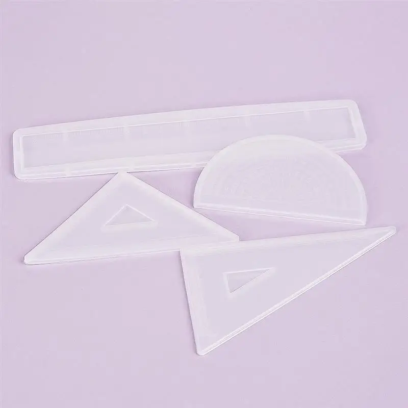 Линейка для поделок полимерная форма ручной работы транспортир треугольная