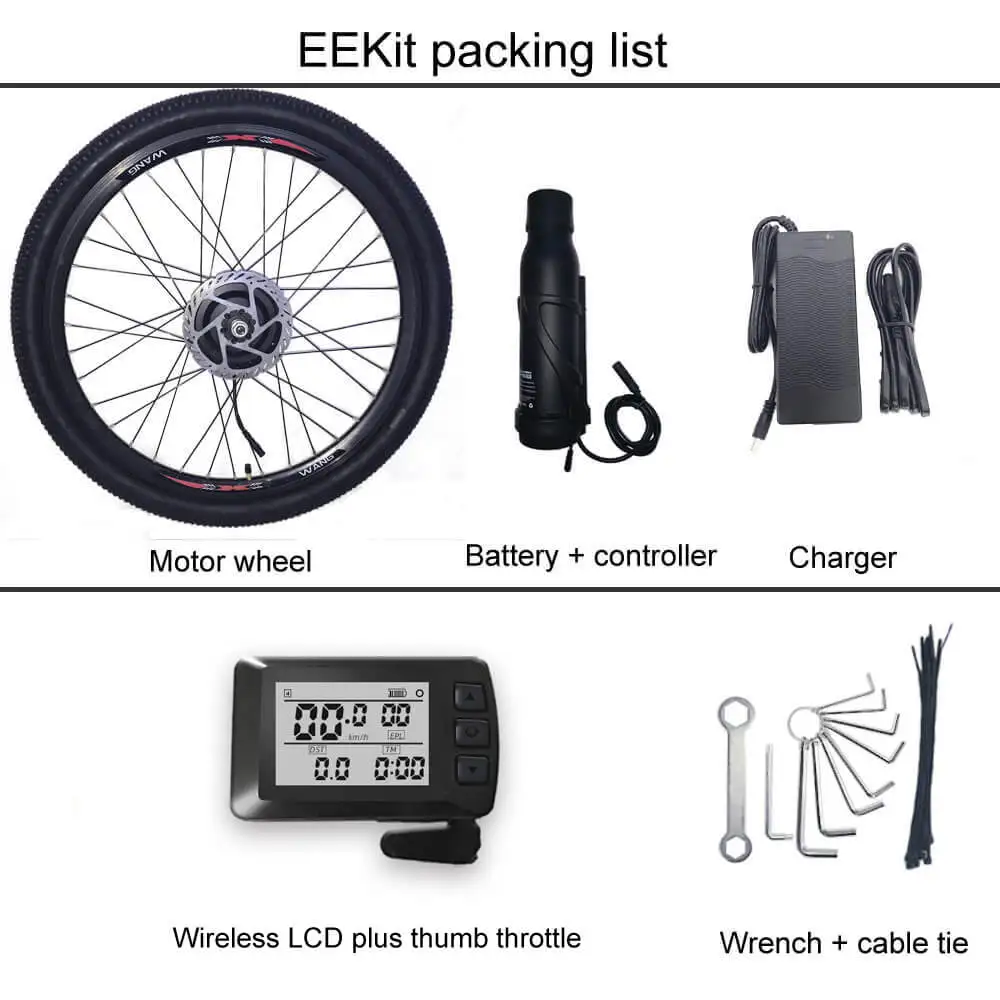 Один кабель Электрический велосипед Conversion Kit EEKit 36 В 250 Вт 7Ah