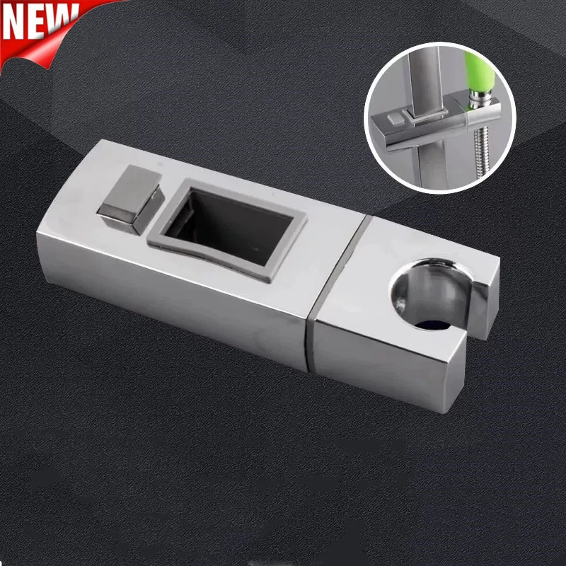 

Shower Head Holders Chrome ABS Square Bathroom Shower Bracket Rack Slide Bar Bathroom Faucets Shower Accessories