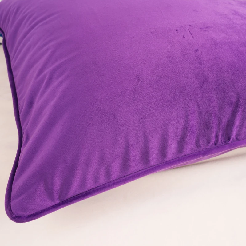 Дизайн трубопроводов темно-фиолетовый бархатный чехол для подушки Мягкий Чехол