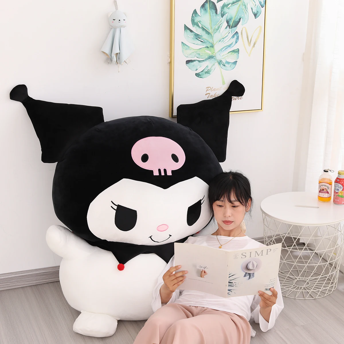 Kuromi Stuffed Doll Melody Cinnamoroll Plush Toy Kawaii Anime Bedside Cushion Lovely Room Decoration Festival Gift For Girl | Игрушки и