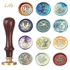 Diy восковая печать штамп фон штампы печать головка с деревянной ручкой используется для фото свадебное приглашение праздничный подарок