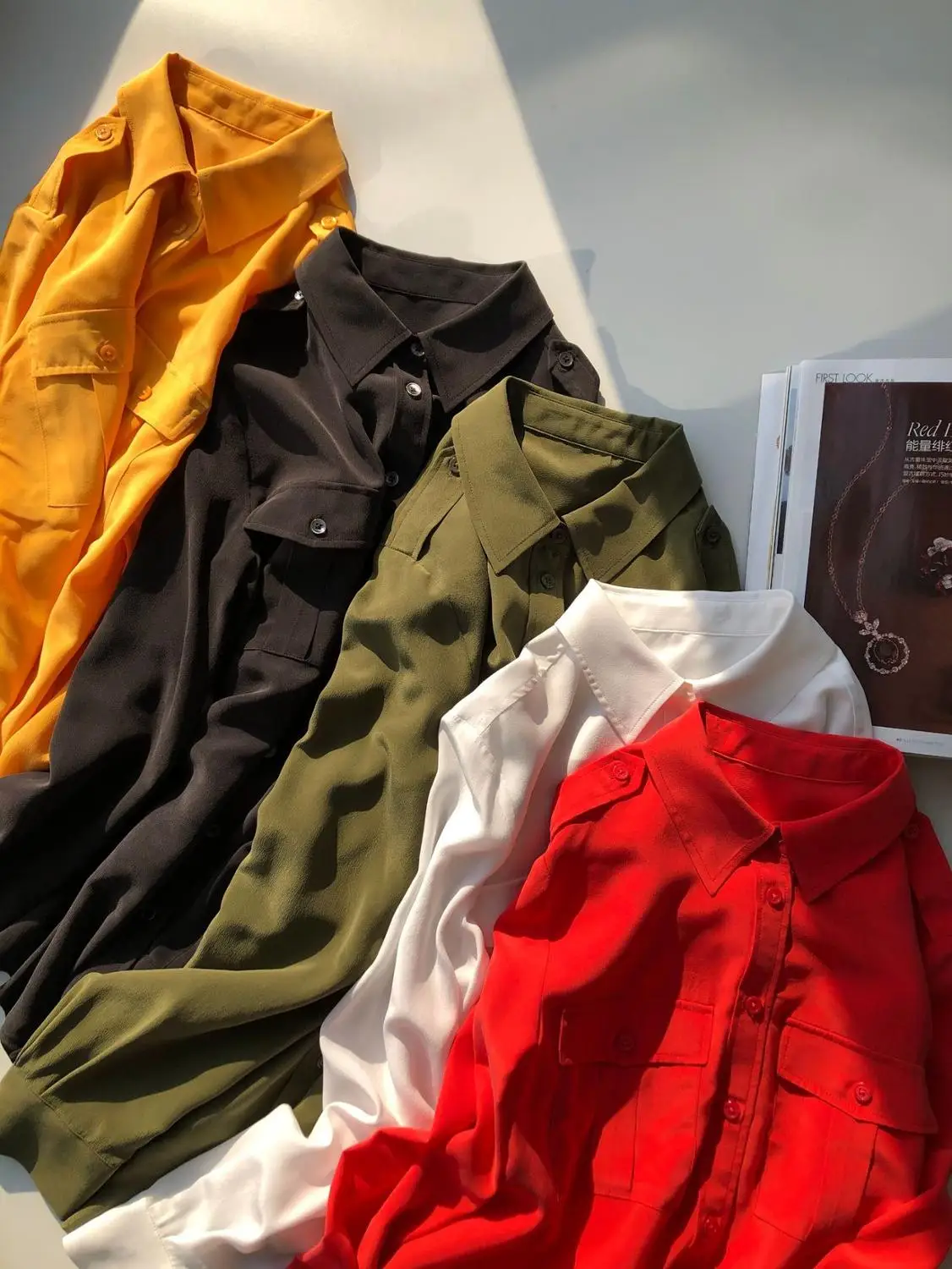 Новинка 2020 женская блузка ранней весны стильные шелковые женские блузки унисекс