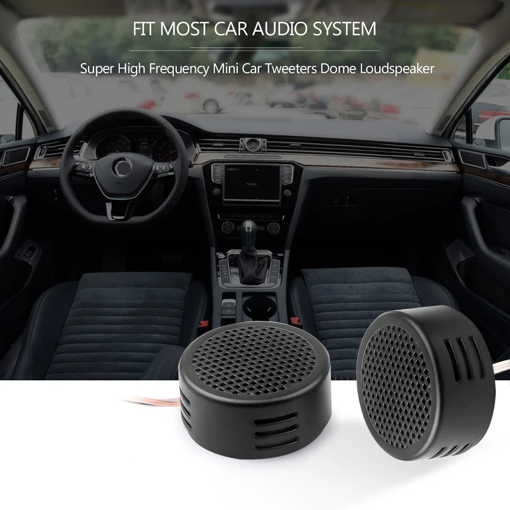 Universal 2x Car Mini Dome Tweeter Speaker High Efficiency Loudspeaker Loud Super Power Audio Sound car tweeters | Электроника