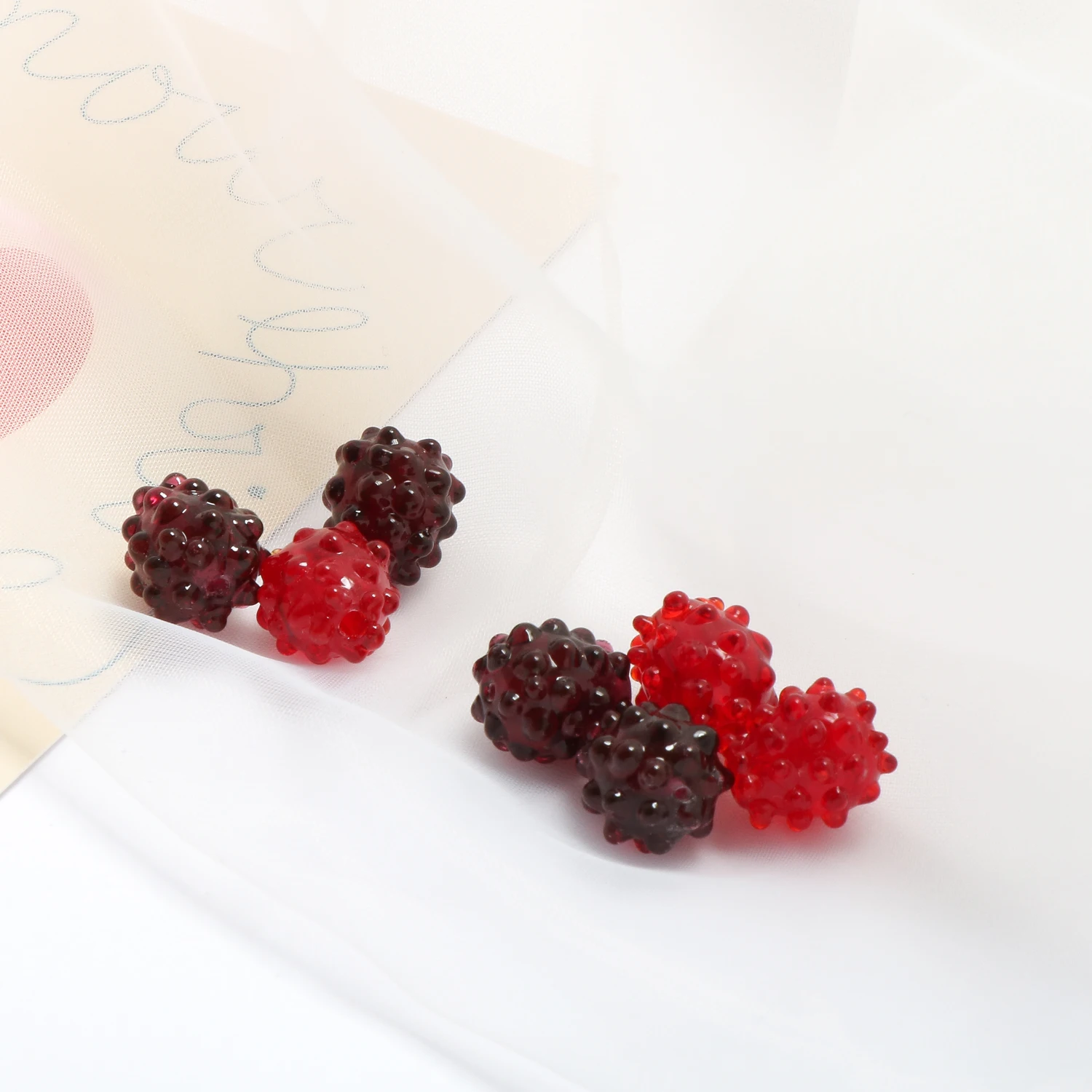 Ретро прекрасный фруктовый raspberry застекленная стеклянная бусина DIY Ювелирные