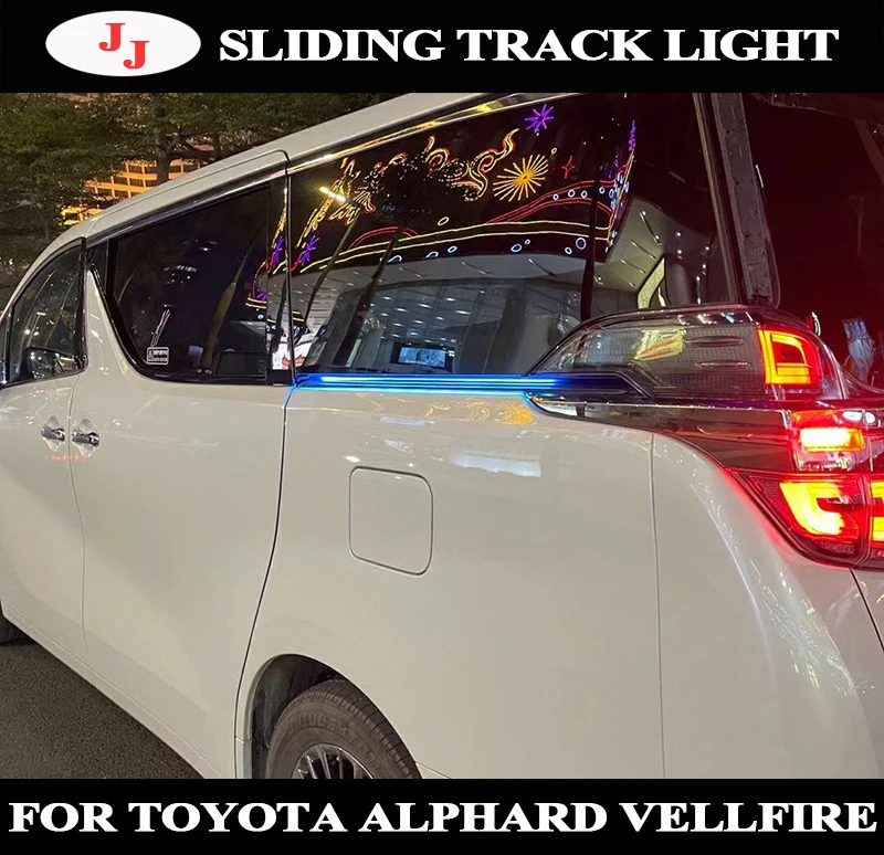 

For Toyota vellfire alphard Sliding door track light Side Light Car decorate light Both fit LHD/RHD car