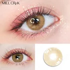 Контактные линзы для коррекции близорукости, цвет коричневый, синий