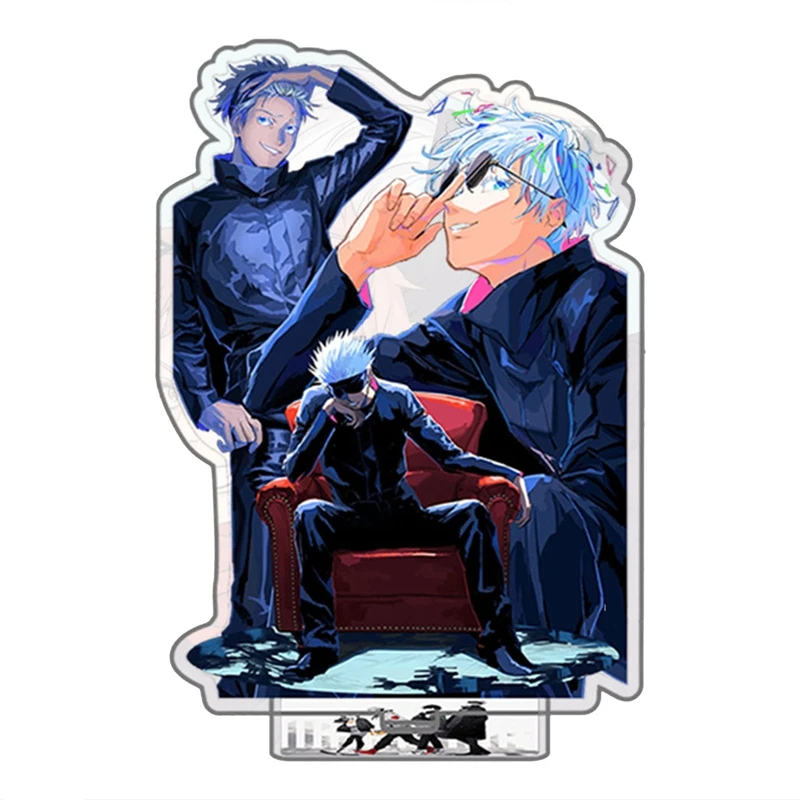 

Transparent acrylic keychain anime cartoon peripheral pendant jujutsu kaisen stand table decoration