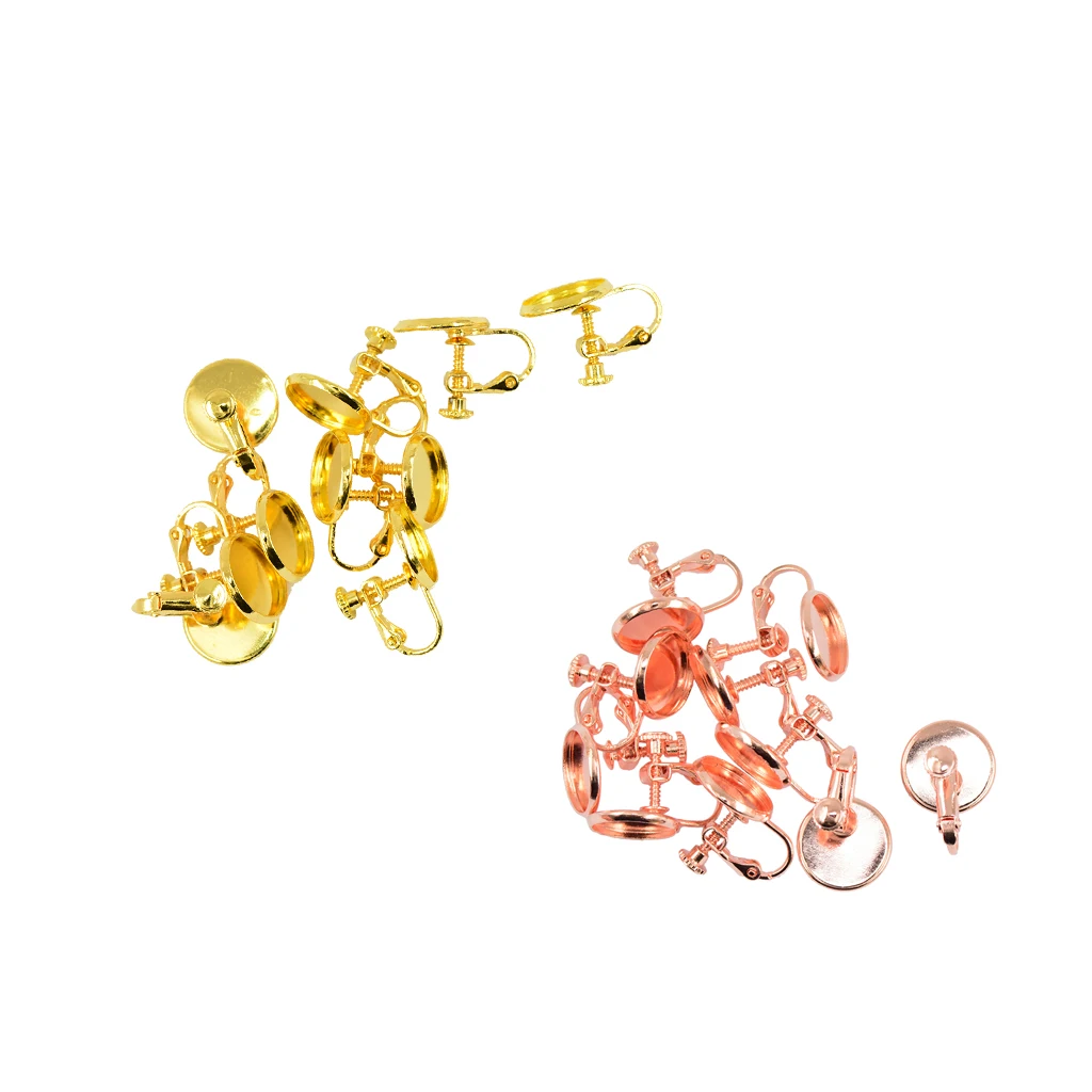 10 шт клип на Завинчивающаяся задняя крышка серьги с квадратными кристаллами