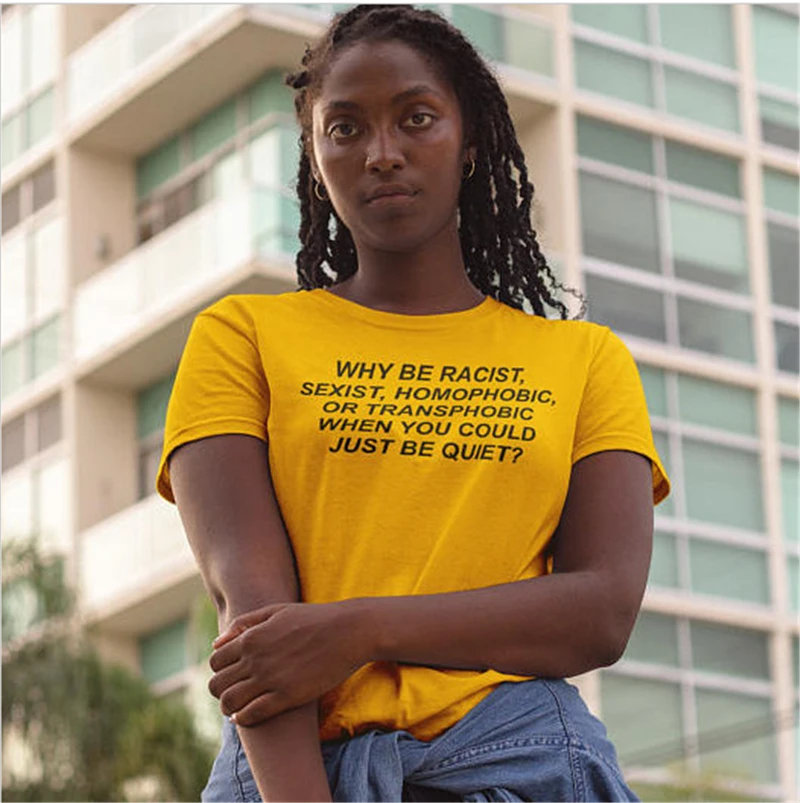 Футболка женская хлопковая с надписью Why Be раст | Женская одежда