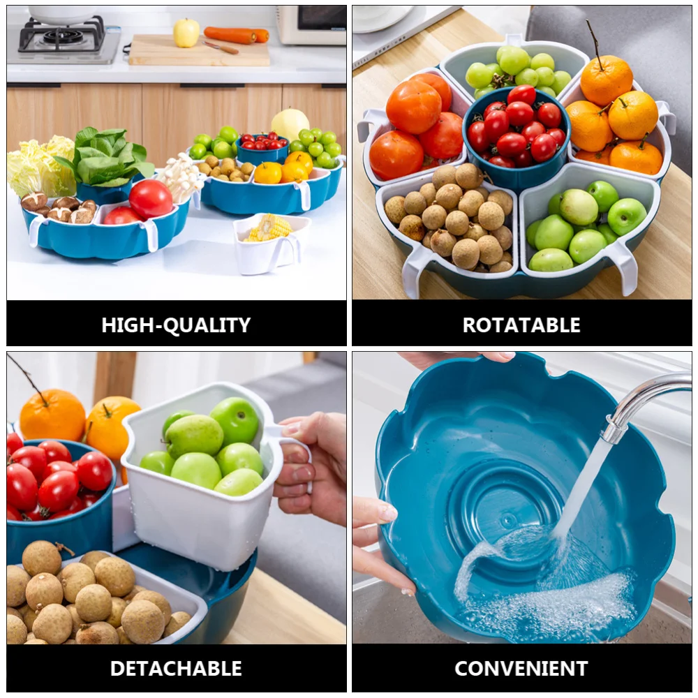

Hot Pot Rotating Basket Detachable Storage Basket Vegetable Fruit Basket