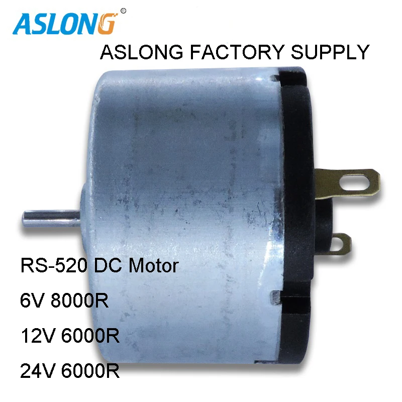2 шт./лот высокоскоростной 520 двигатель постоянного тока виброблок 12 В 10000R диаметр
