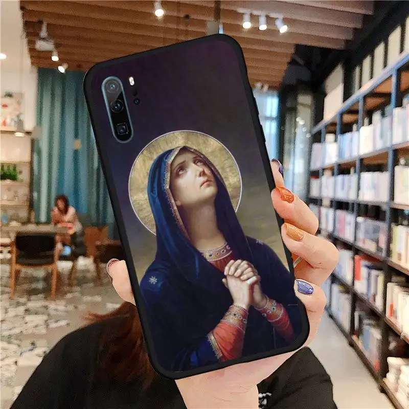 

Virgin Mary Christian Christmas Phone Case For Huawei honor Mate P 9 10 20 30 40 Pro 10i 7 8 a x Lite nova 5t Soft silicone