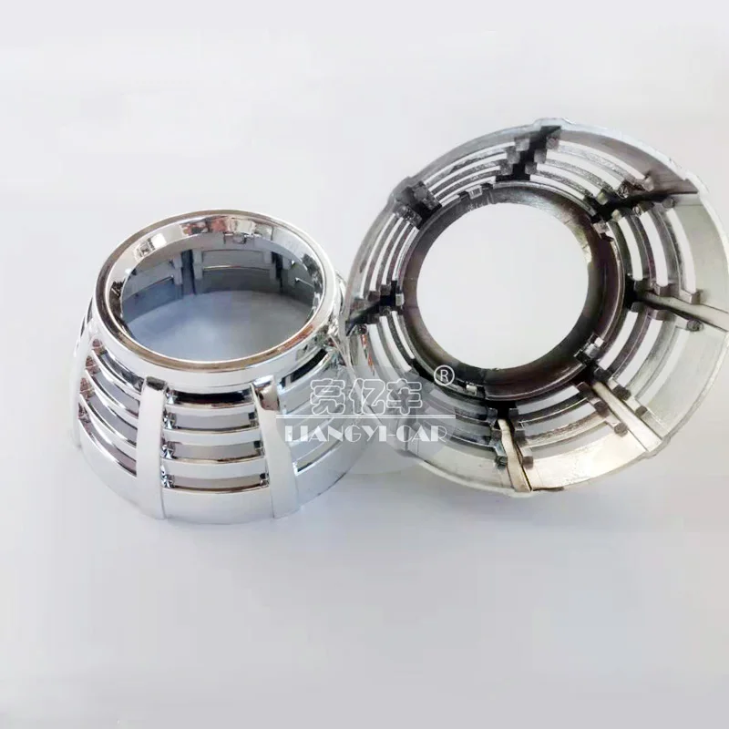 Free Shipping 3.0&quotChrome Silver Shrouds G37-R Mask Hoods Cover For 3.0 Kioto Q5 Hella Bi xenon Projectors Lens Car Headlight |