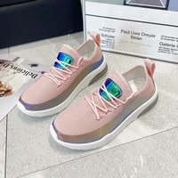 europe mesh breathable womens shoes 2021 new fashion round toe casual shoes women plus size low cut shoes for women sneakers