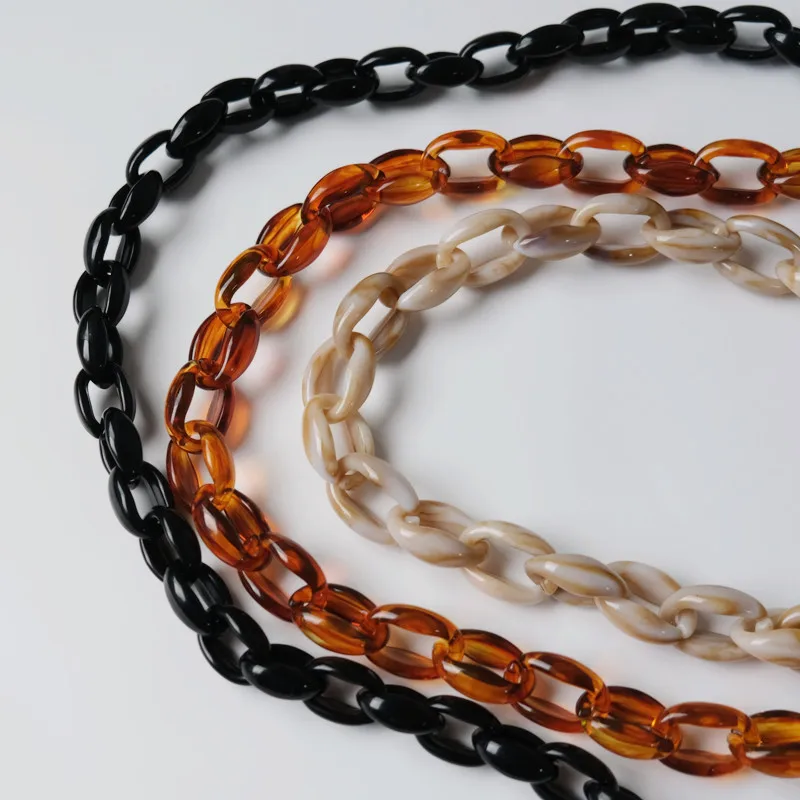 Пластиковый ремешок на цепочке для сумок съемные ручки из акриловой смолы плечо