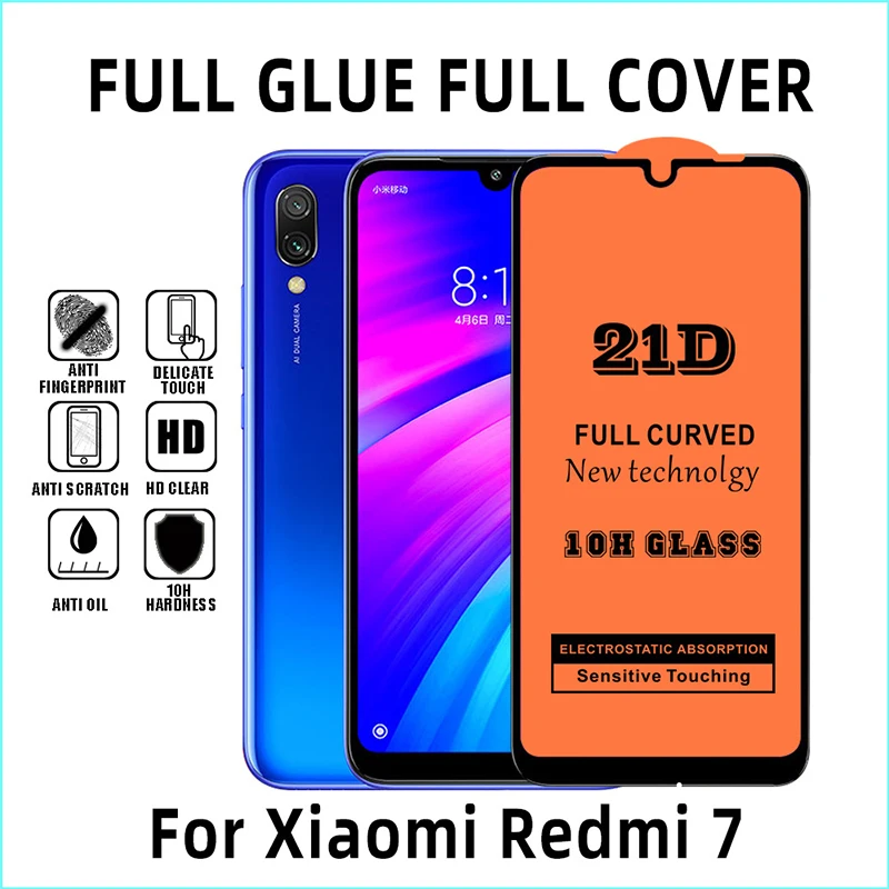 

100pcs/lot Wholesale 21D Glass Film For Xiaomi Redmi Note 8 T 8 Pro 7 Pro Note9Pro Max Screen Protector Film For Redmi 8 7 8A 7A