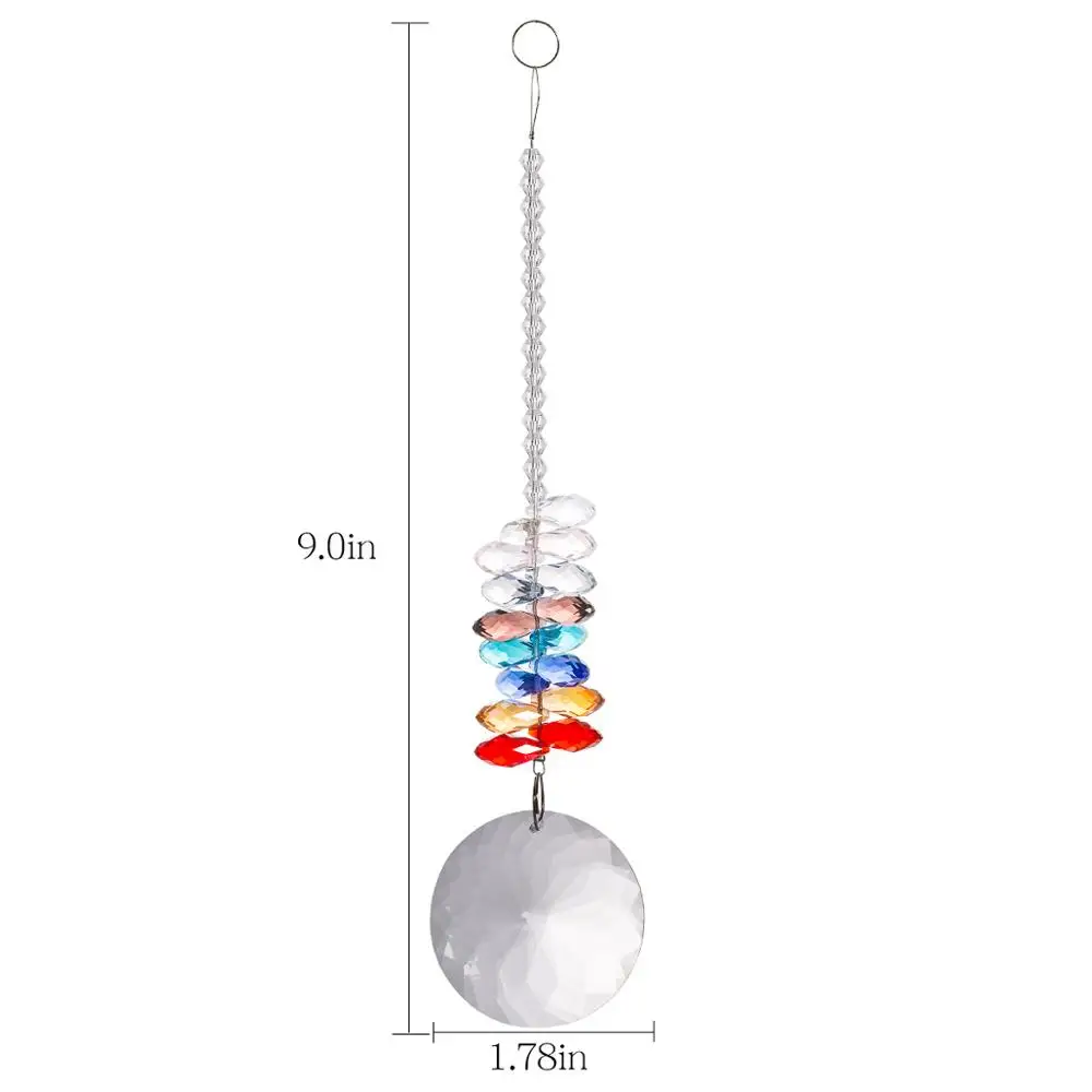 

Crystal Suncatcher Chakra Beads Window Hanging Sun Catcher Rainbow Collection for Home Garden Wedding Decor Xmas Gift