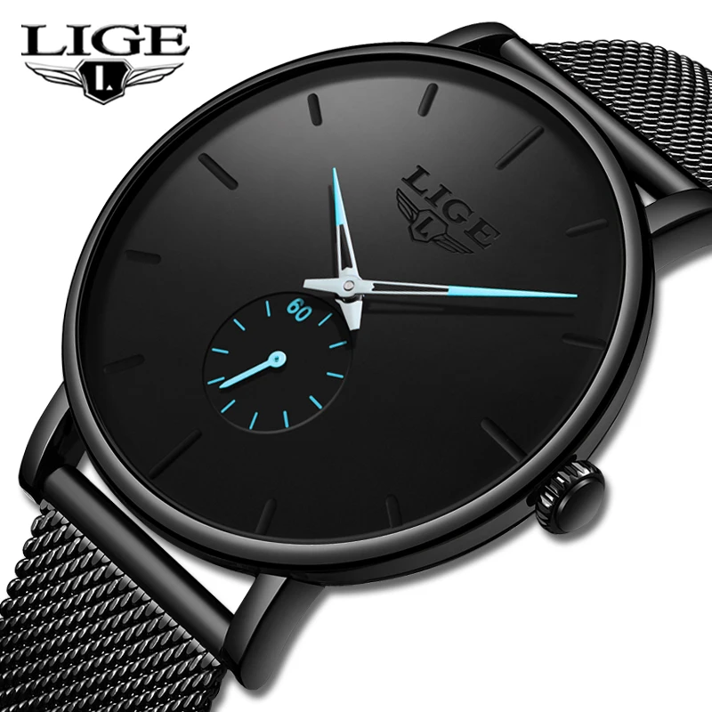LIGE 2019 новые модные мужские спортивные часы лучший бренд класса люкс