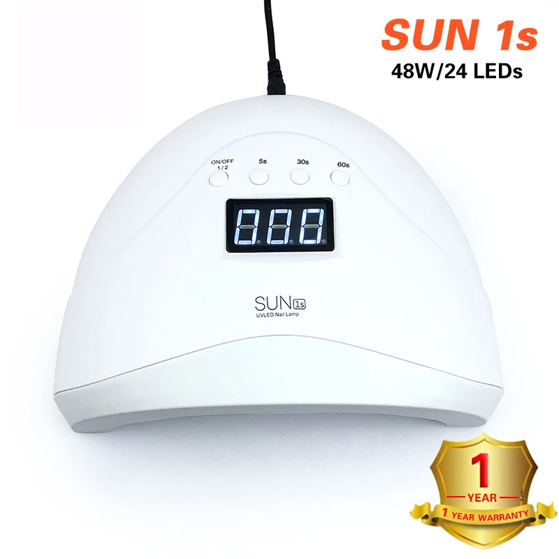 Белый УФ лампа SUN One 48 Вт Сушилка для ногтей Гель-лак отверждения с нижней 30 s/60 s/99 s таймер ЖК-дисплей Быстрая Сушка лампа для сушки гель-лака - Цвет: Белый