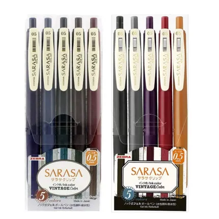 Zebra JJ15 Новая Винтажная быстрая сухая цветная гелевая ручка SARASA зажим 0 5 мм Ретро s