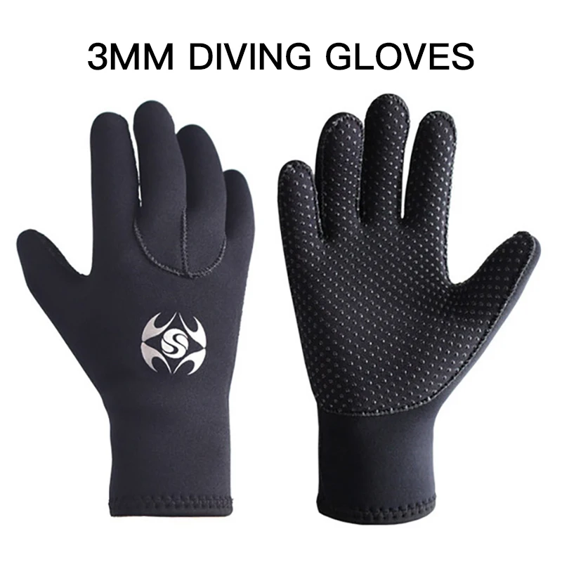 Diving gloves 3mm thick non-slip wear-resistant fishing diving gloves to keep warm and cold swimming adult male