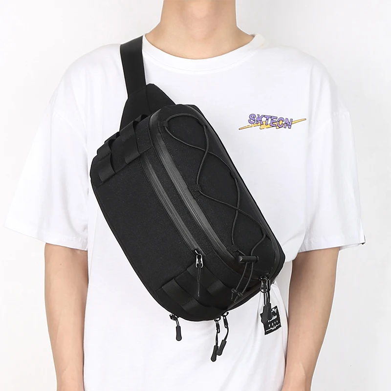 Модная поясная сумка OZUKO для мужчин, уличная спортивная водонепроницаемая нагрудная Сумочка Molle, забавные мужские мешки от AliExpress WW