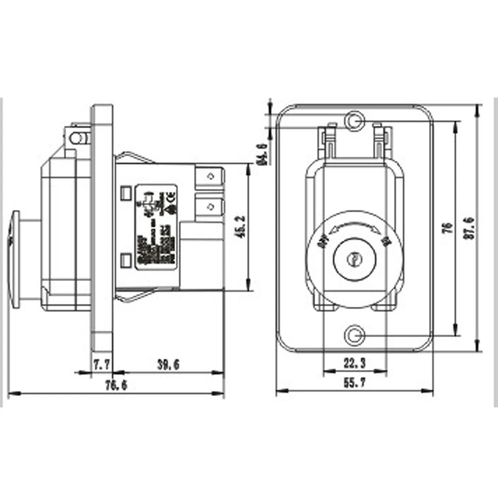 Водонепроницаемый электромагнитный кнопочный переключатель DKLD DZ 6 с крышкой