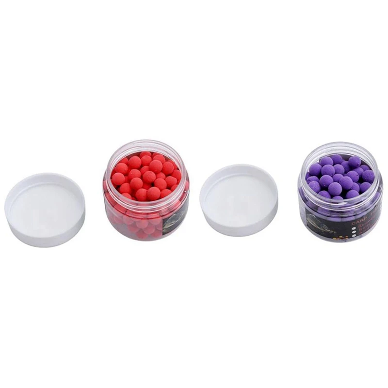 

2 Box Smell Up Fishing Lure Boilies Floating Carp Baits Soluble In Water 14Mm - Red-Strawberry & Purple-Sweet Potato