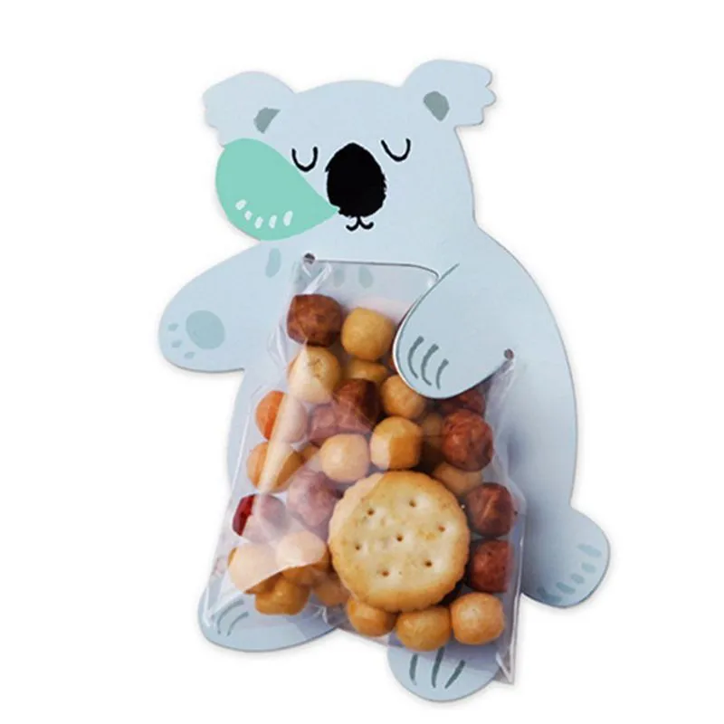

10Pcs/Lot Cute Cartoon Animals Cookie Candy Bag Wedding Baby Shower Birthday Party DIY Gift Bags Biscuits Baking Gift Packaging