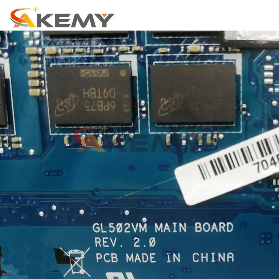 akemy gl502vmk laptop motherboard for asus rog gl502vmk gl502vml gl502vm laptop motherboard hm170 8gb ram i5 7300hq gtx1060 3g free global shipping
