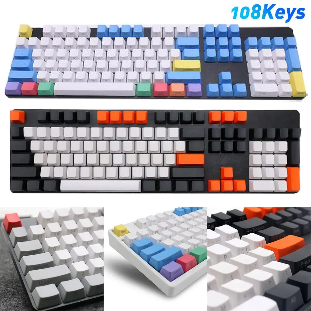 108 шт./компл. PBT цветной светильник защита механическая клавиатура Keycap Замена