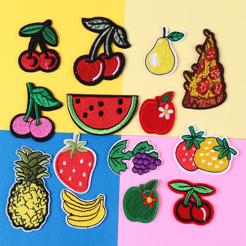 

Food and fruit Pear, Banana, cherry, pineapple, grape, watermelon Patches For Clothes Diy Coat Hats Embroidery Badges