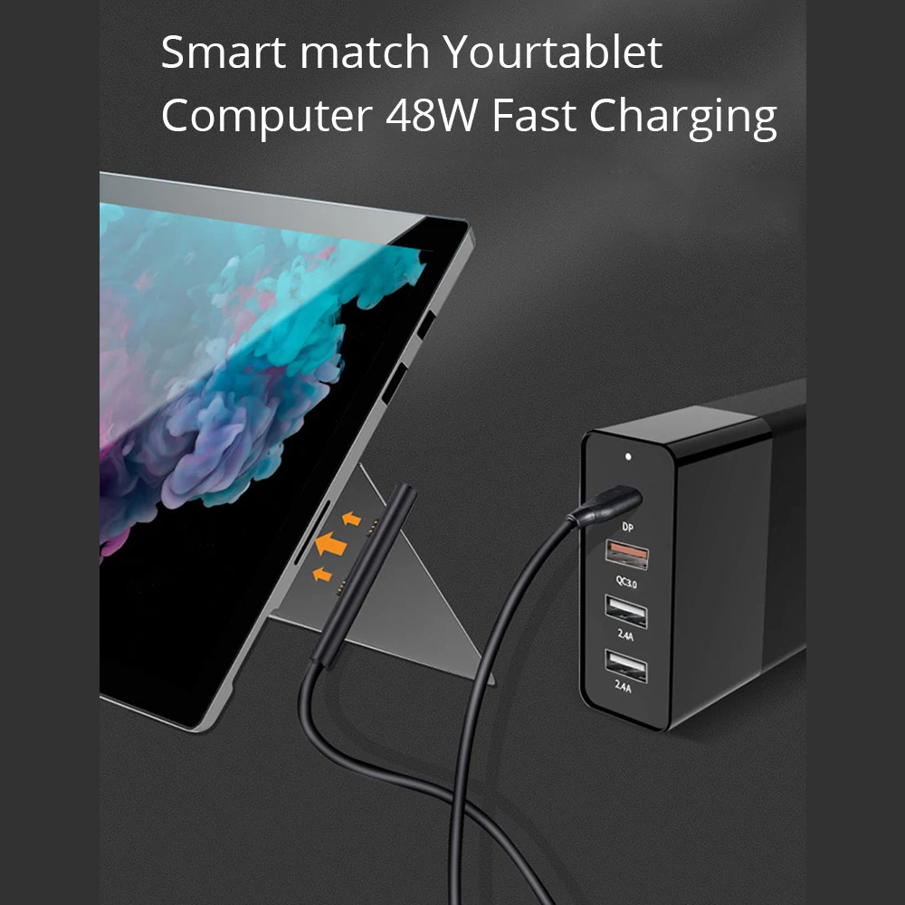 Fivetech 48 Вт Быстрая зарядка 4 порта с адаптером питания QC3.0 PD для Xiaomi iPhone Huawei Samsung